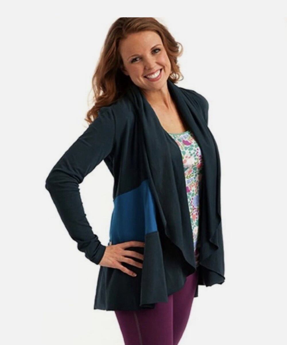 Matilda Jane Wonderful Parade Moody Jersey Cardigan Women's Small Blue Boho